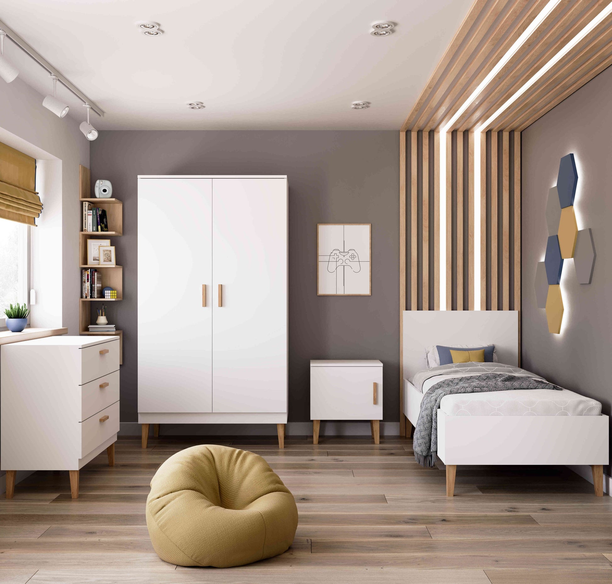 Children's Bed Kubi - White