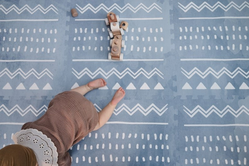 Foam Puzzle Playmat - Boho Azure