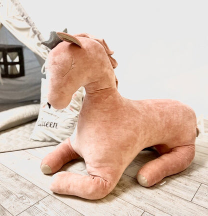Giant Soft Toy Wingless Pegasus – Dusty Pink