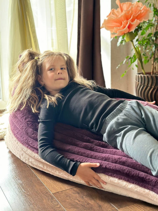 Kids Bean Bag Chair - Berry & Rose Mousse Duo