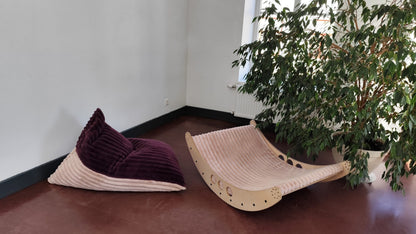 Kids Bean Bag Chair - Berry & Rose Mousse Duo