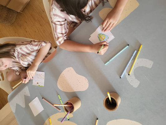 Kids Mealtime Floor Mat, Non-Slip & Waterproof - Organic Sea