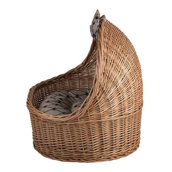 Natural Wicker Pet House Elsa With Cushion