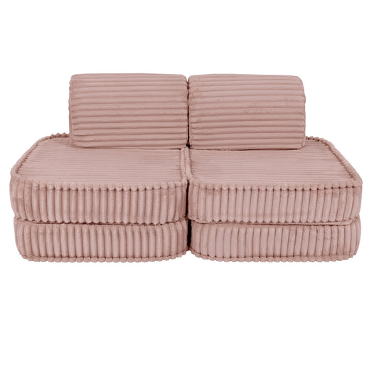Small Modular Sofa for Kids - Churros Pink