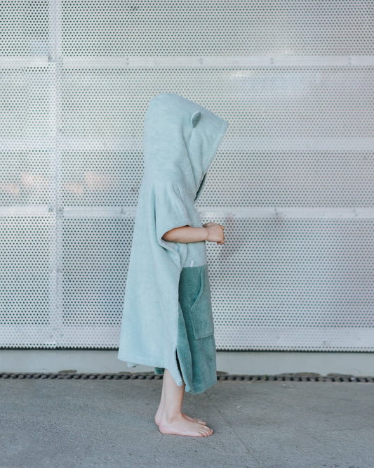 Surfbear Kids Bath Poncho - Green