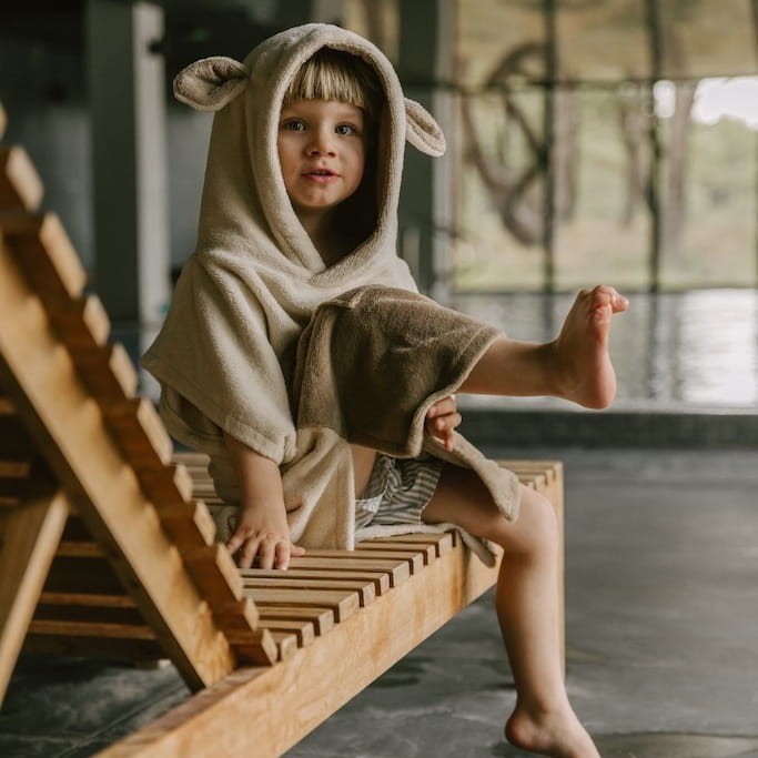 Surfsheep Kids Bath Poncho - Beige