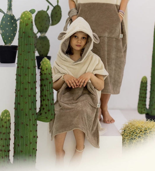 Surfsheep Kids Bath Poncho - Beige